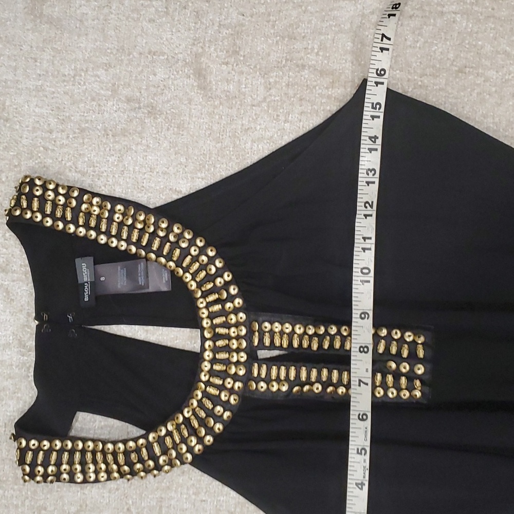 Bisou Bisou black wide leg jumpsuit rompers size 8 - Picture 12 of 13